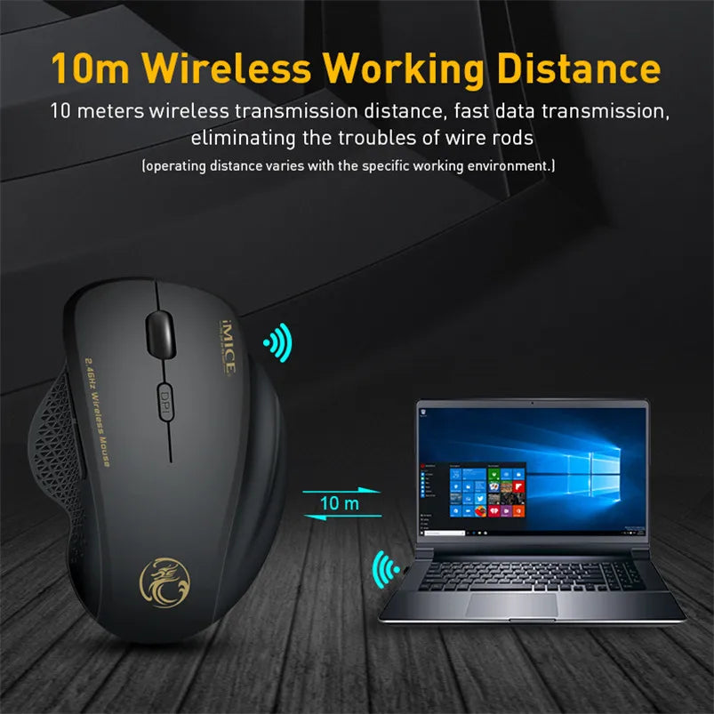 Wireless Mouse Ergonomic Computer Mouse PC Optical Mause