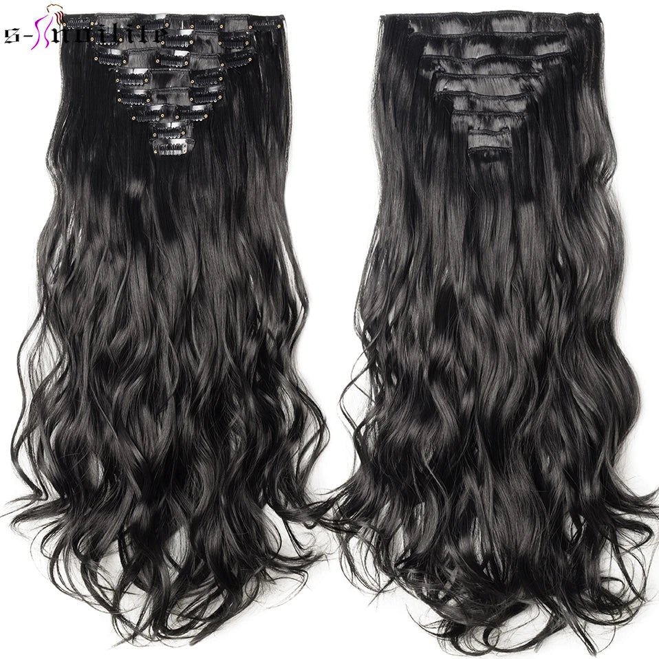 HAIRRO 24Inches 170g 36 Colors Long Straight Synthetic