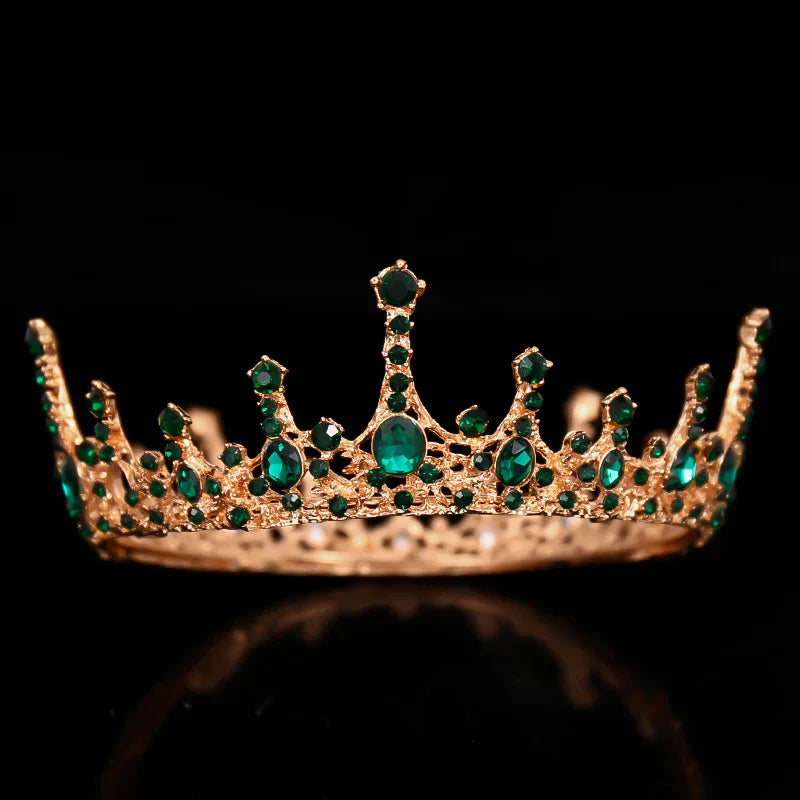 Wedding Crown Gold Silver Color Rhinestone Crystal Diadem