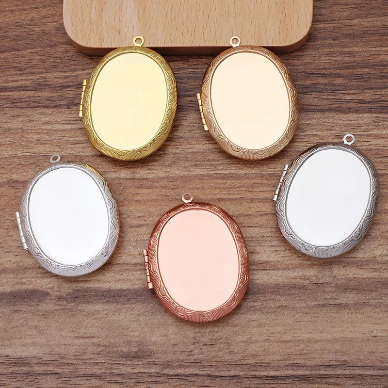 5 PCS Fit 30*40mm Oval Cabochon Metal Brass