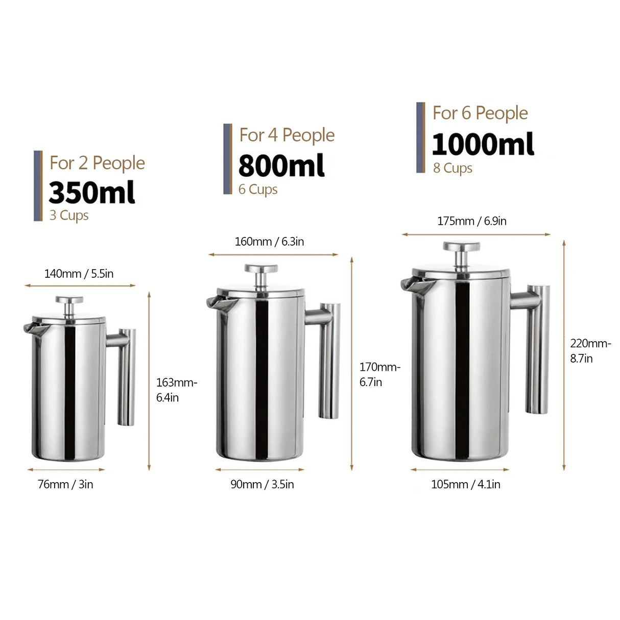 French Press Pot European-style Filter Press Hand-made Coffee