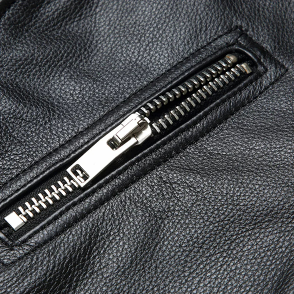 2021 New fashion Men Leather Jacket 100% Genuine
