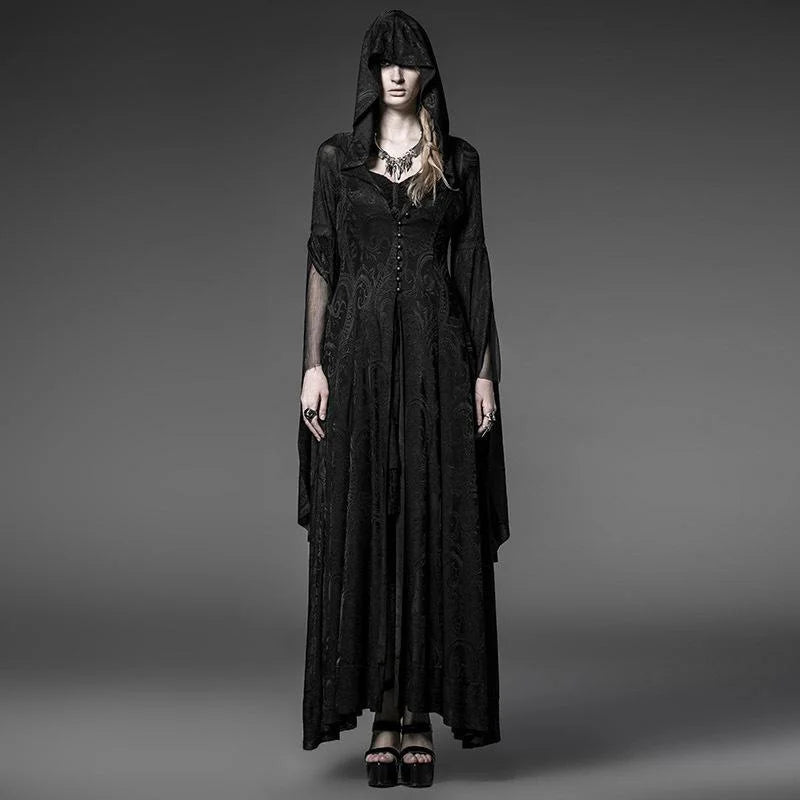 Court vintage lace hooded coat Hallowee dress punk