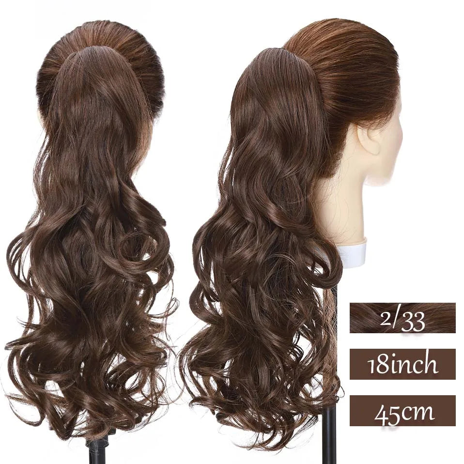 S-noilite Synthetic Long Wavy Fake Ponytail Extension Hair