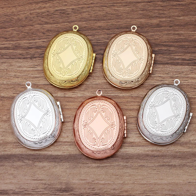 5 PCS Fit 30*40mm Oval Cabochon Metal Brass