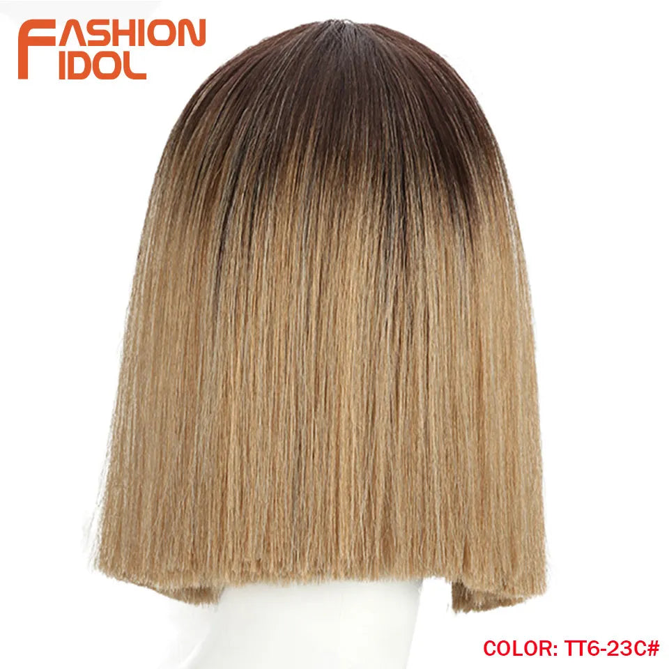 FASHION IDOL 10 Inch Bob Wigs Straight Hair