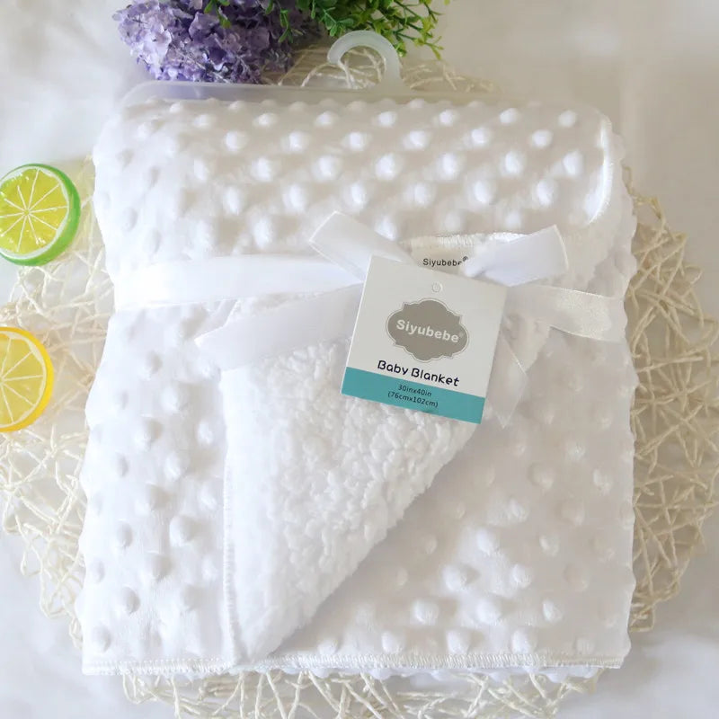 Baby Blankets New Thicken Double Layer Coral Fleece