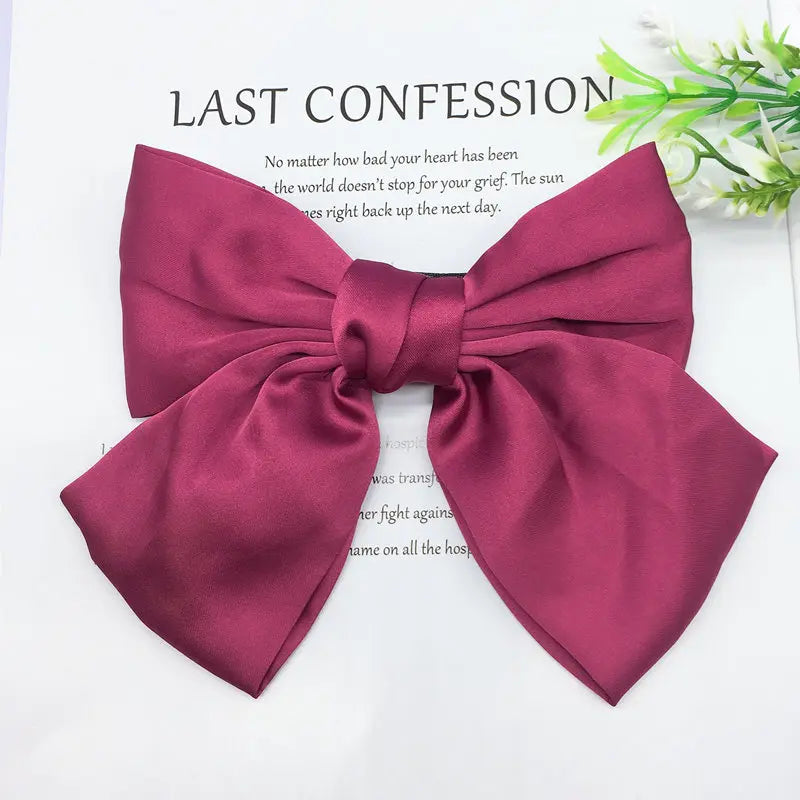 Fashion Ribbon Hairgrips Big Large Bow Hairpin For