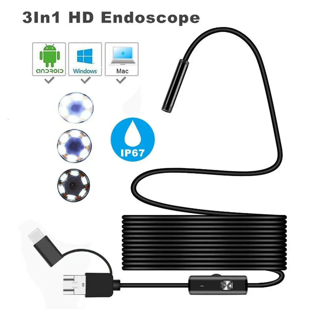 Mini USB Car Endoscope Camera Auto Parts Telescopic