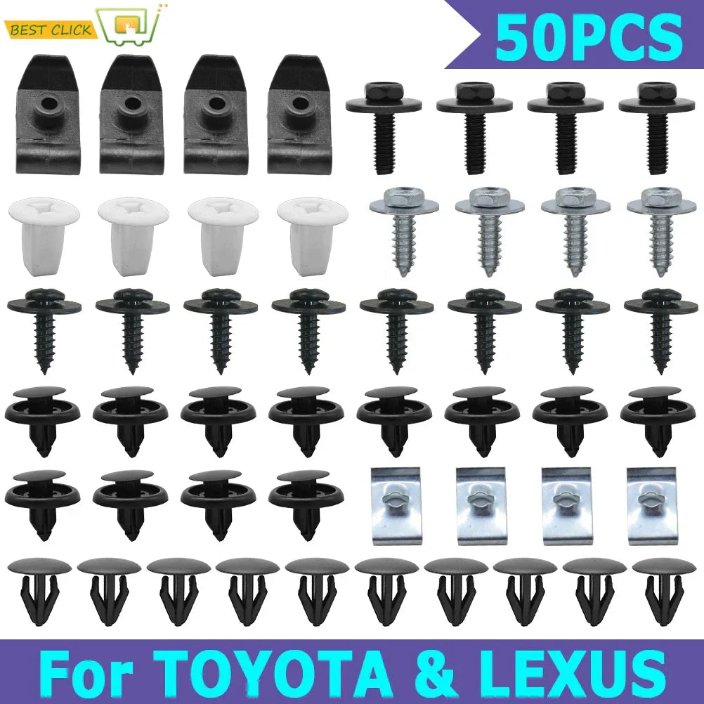 50pcs Car Engine Under Body Cover Clips For