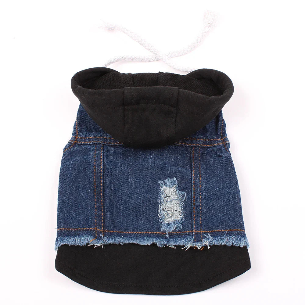 Dog Cat Jacket Vest Denim Pet Puppy Coat