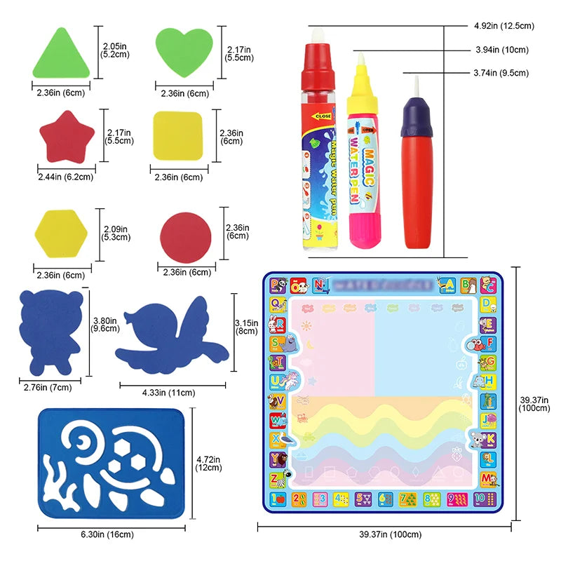 Coolplay Magic Water Drawing Mat Coloring Doodle Mat