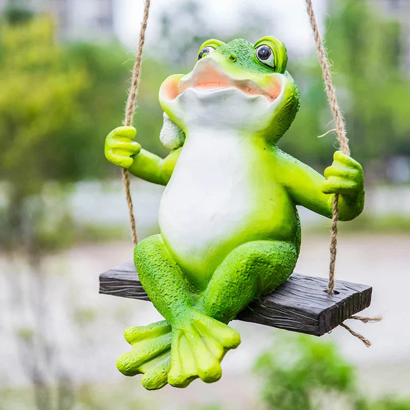 Creative Cute Frogs Cat Dog Resin Lying Santa
