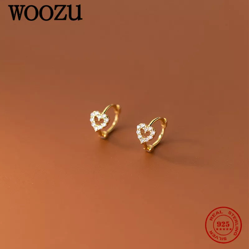 WOOZU 925 Sterling Silver INS Minimalism Sweet Love