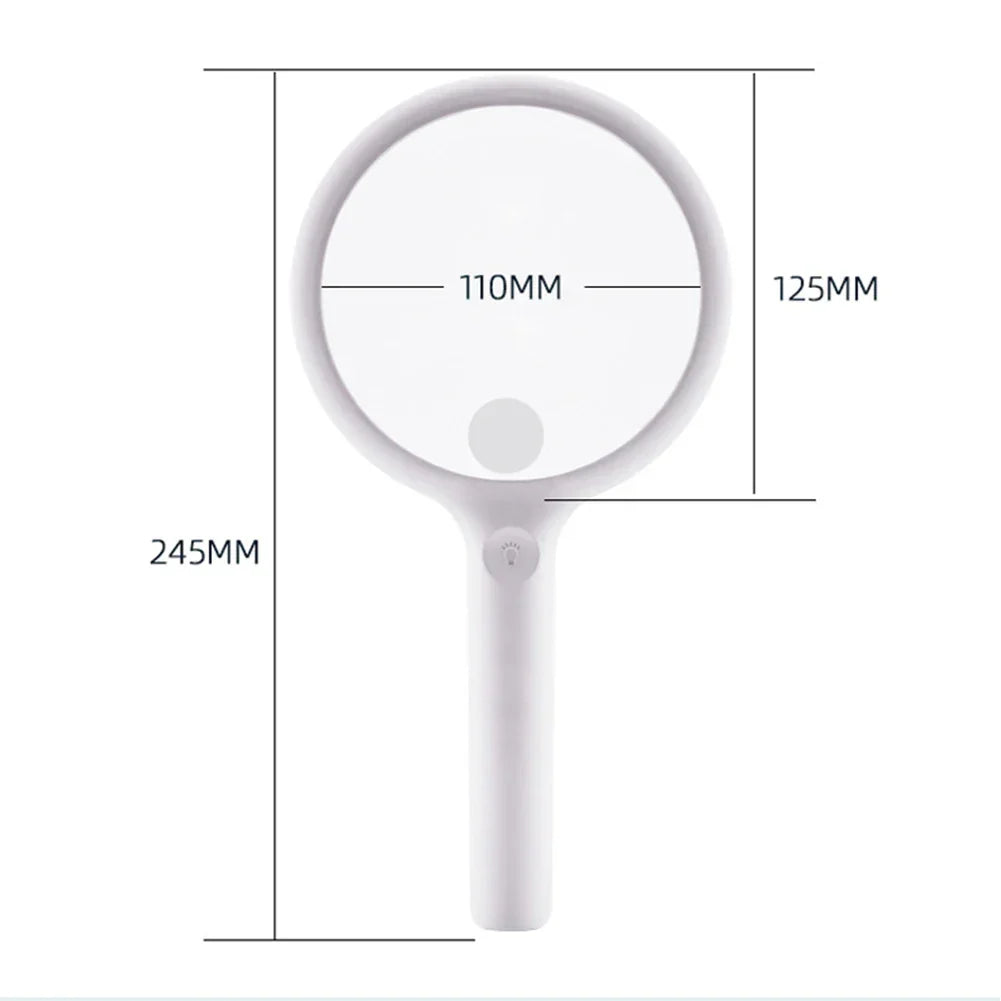 10x Super Large Magnifying Glass with LED Lights