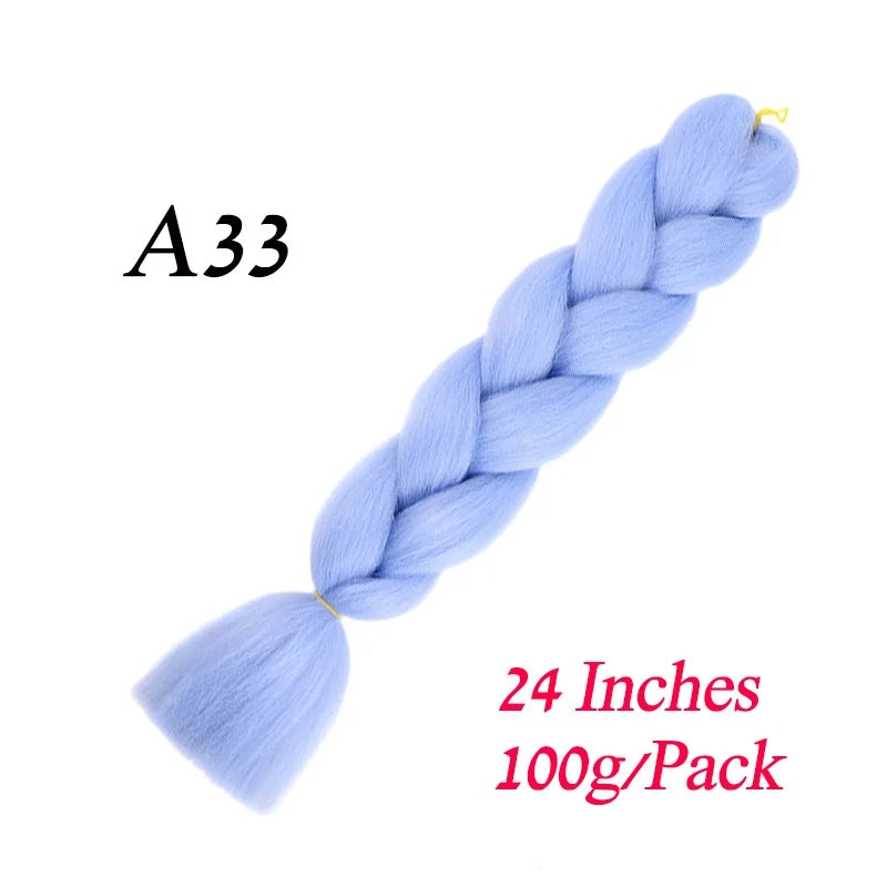 Synthetic Jumbo Braiding Hair Extension 24 " Heat