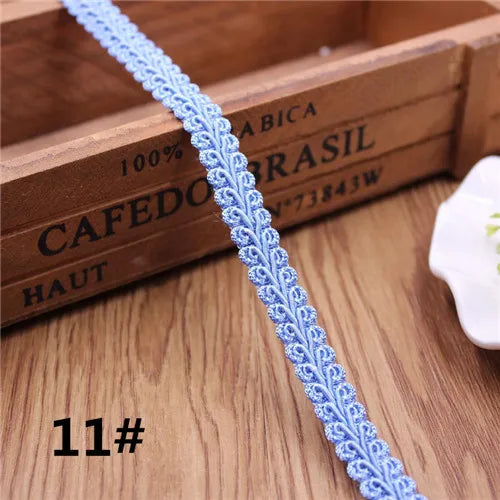12mm Curve Cotton Lace Trim Centipede Braided Ribbon