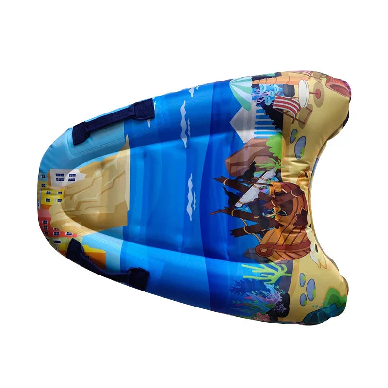 Inflatable Bodyboard Surfboard Ocean Printed Buoy Kickboard Adult