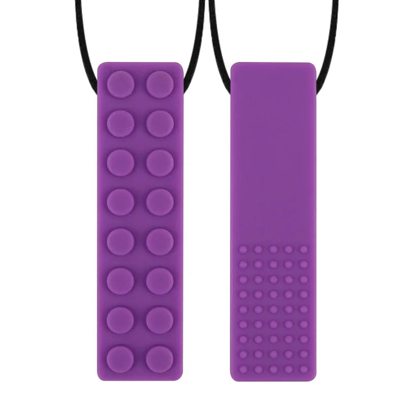 5PCS Brick Silicone Teether Baby Teething Toys Sensory