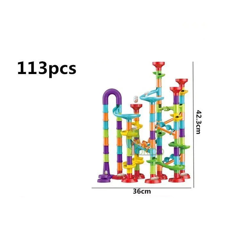 Marble Run Race Track Building Blocks Kids 3D