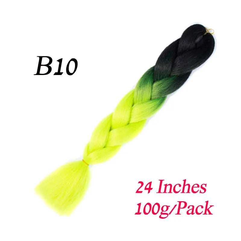 Synthetic Jumbo Braiding Hair Extension 24 " Heat