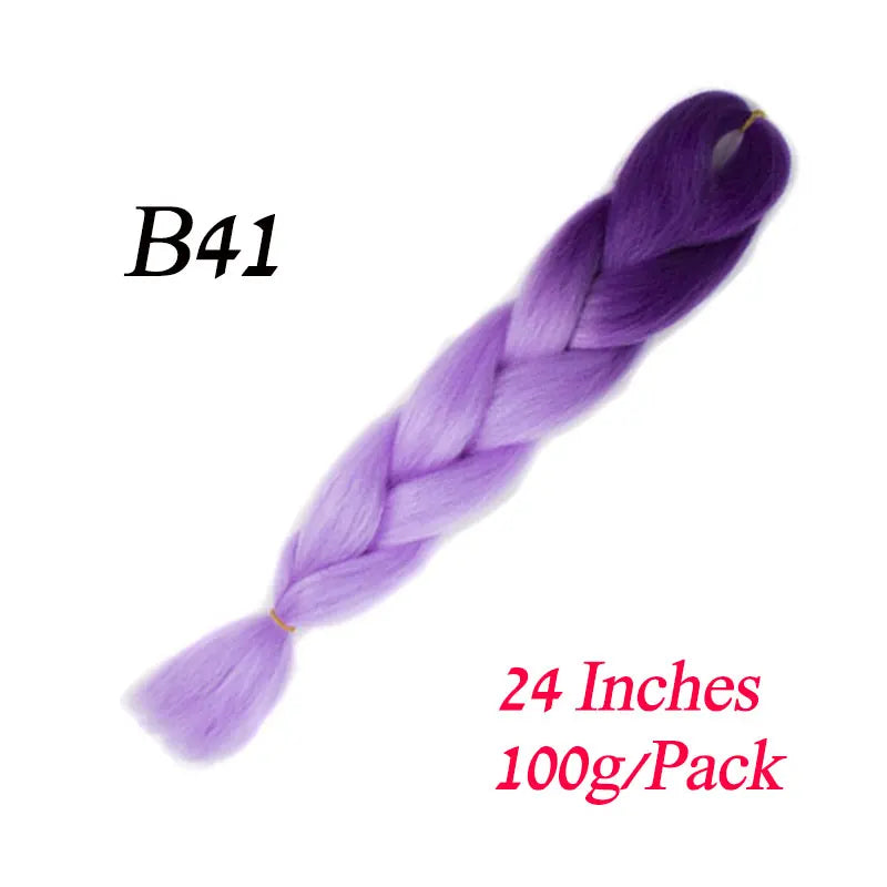 Synthetic Jumbo Braiding Hair Extension 24 " Heat