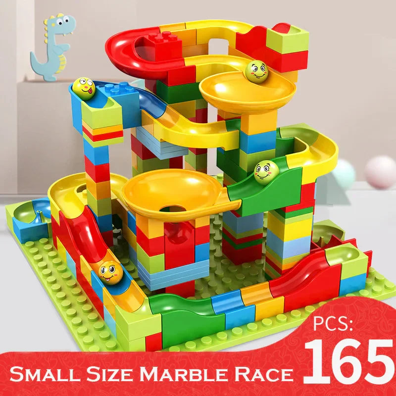84-504PCS Marble Race Run Block Small Size Building
