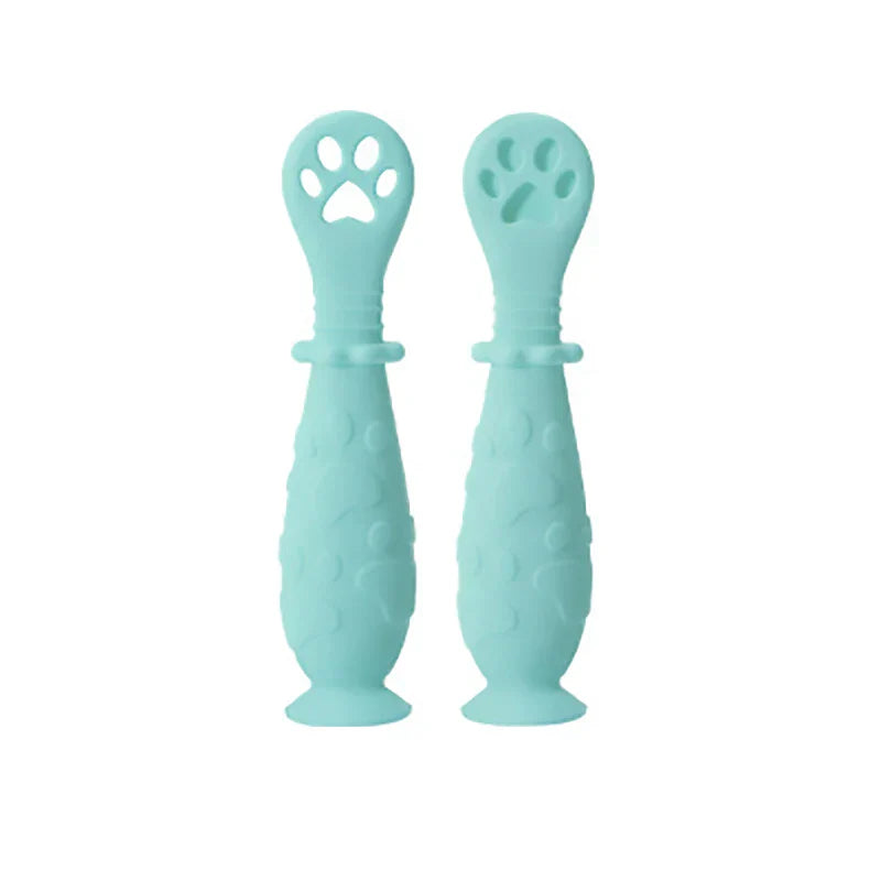 BPA Free Baby Pre-Spoon Set Silicone Self Feeding