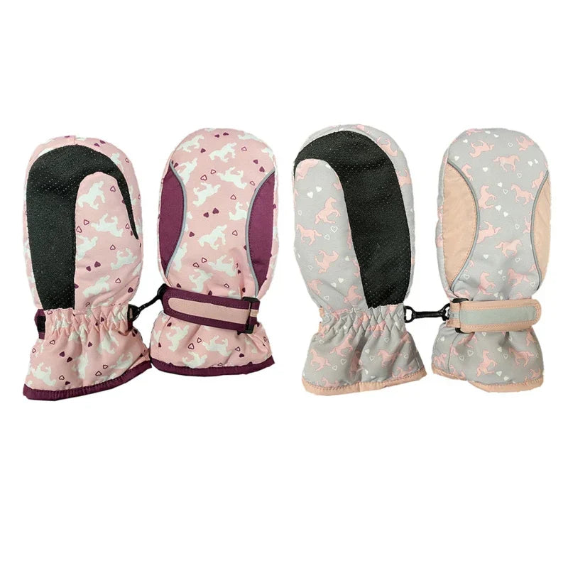 Kids Girls Boys Mittens Children Ski Gloves Thick