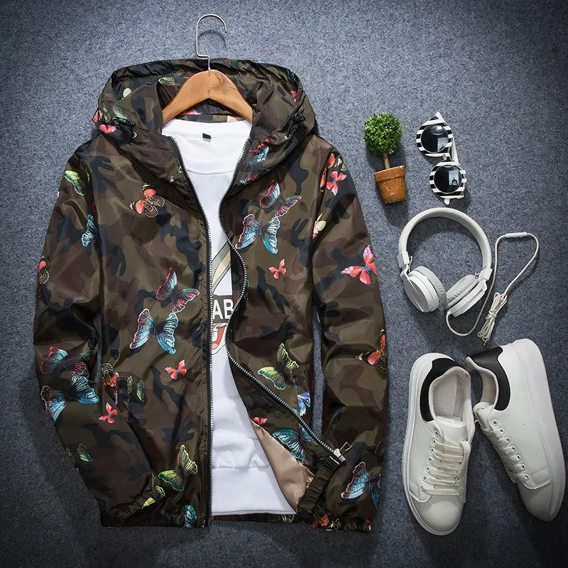 Mens Casual Camouflage Hoodie Jacket 2020 New Autumn