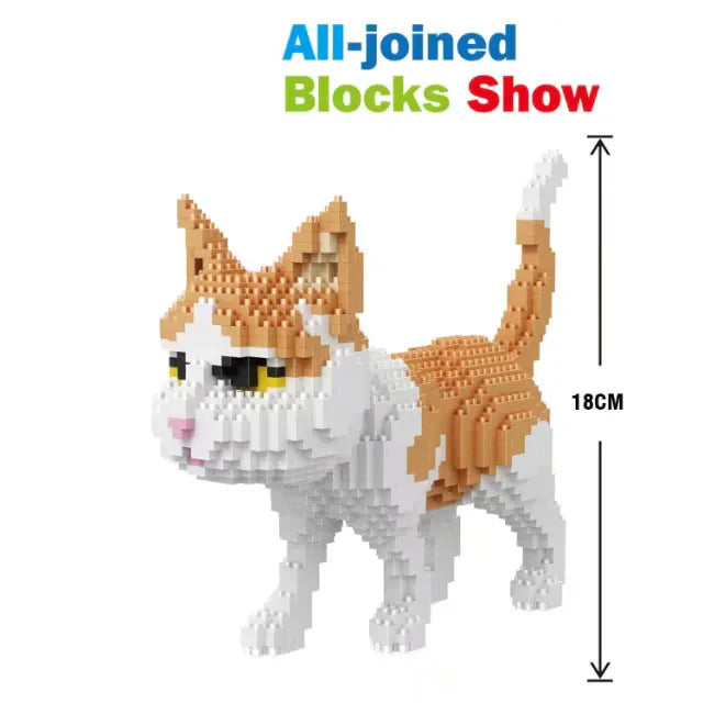 Balody Cat Block Animal World Persian Cat Tabby