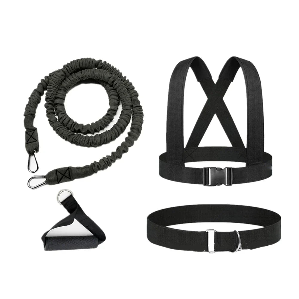 Double People Resistance Band 50LB Elastic Rope for