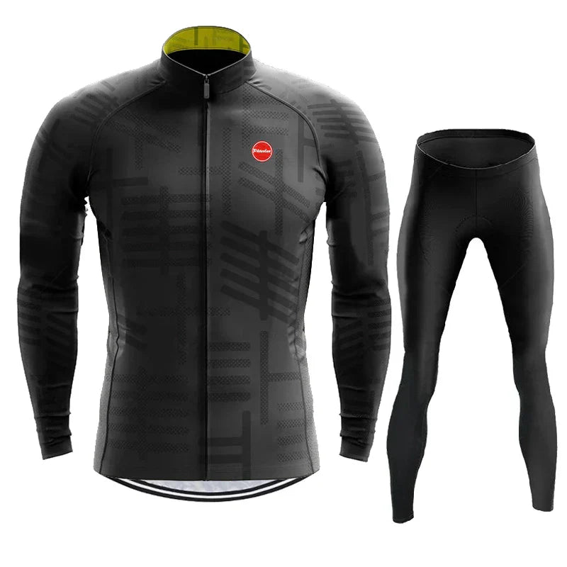 Phtxolue Breathable Long Sleeve Cycling Set Mountain Bike