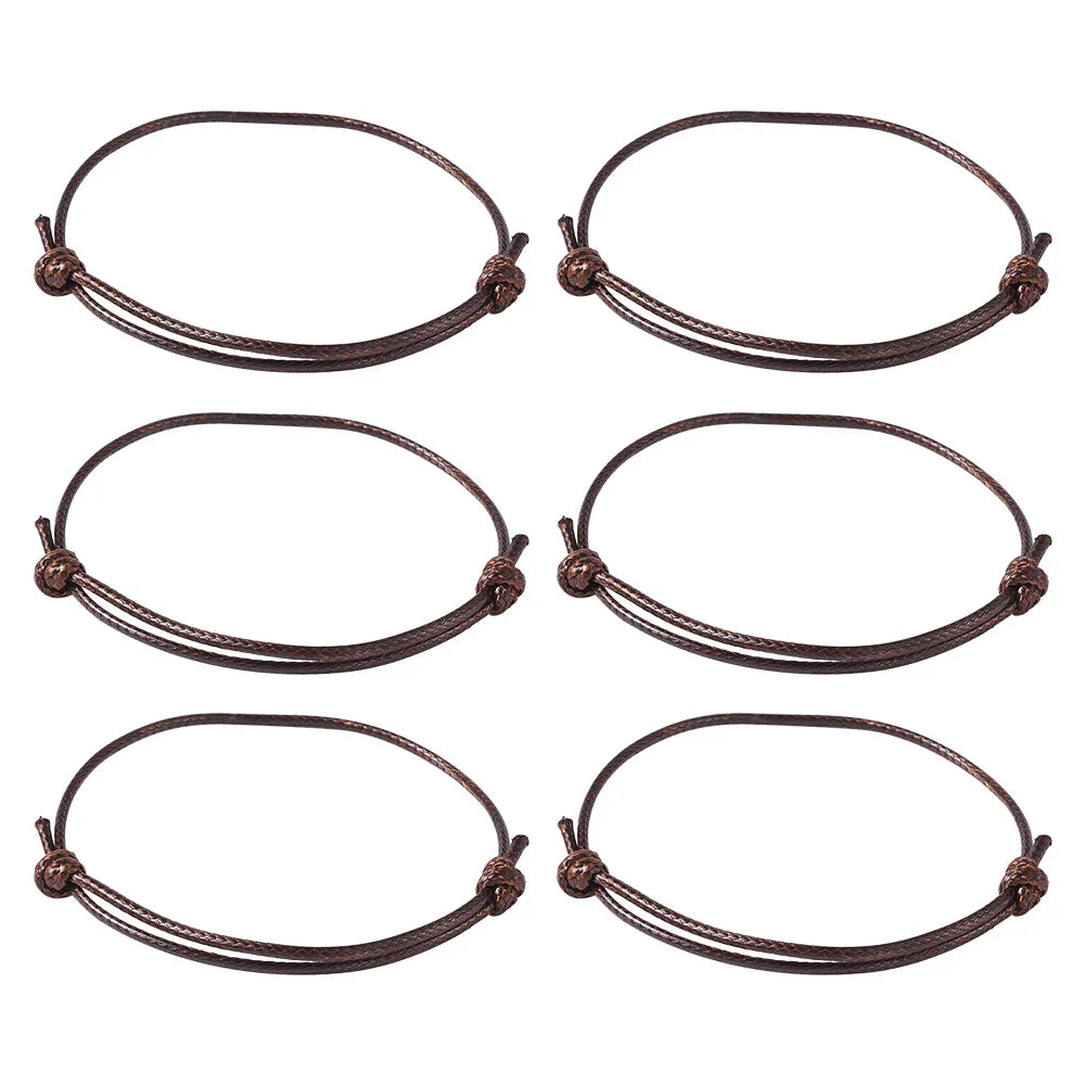 50pcs/lot Unisex Woven Korean Waxed Polyester Cord Bracelet