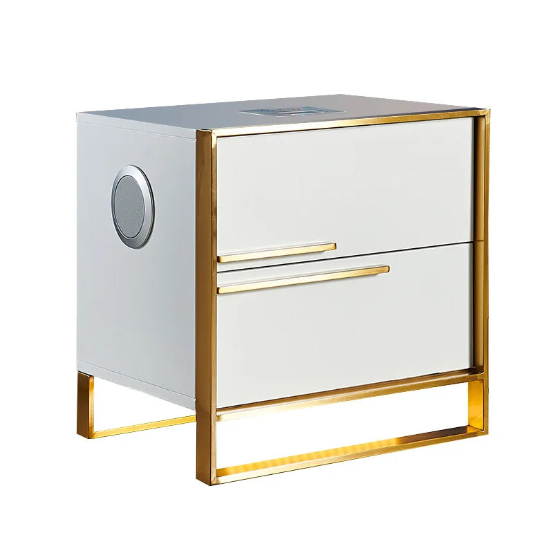 Smart Bedside Table with Wireless USB Charging Creative