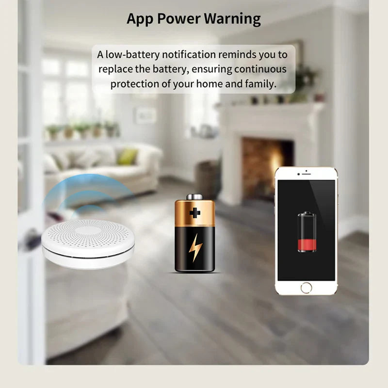 Tuya Carbon Monoxide Alarm Wireless Smoke Detector Wifi