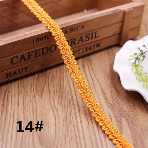 12mm Curve Cotton Lace Trim Centipede Braided Ribbon