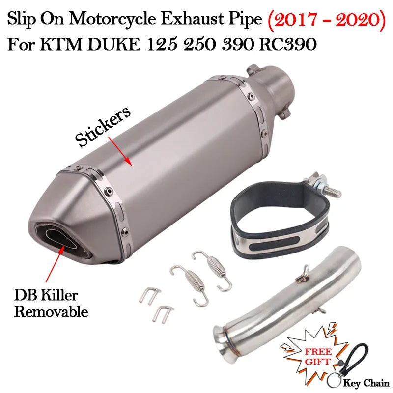 Slip on 51mm Motorcycle Exhaust System Muffler Escape
