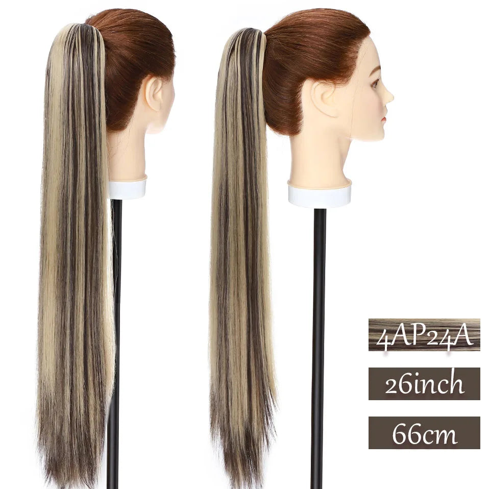 S-noilite Synthetic Long Wavy Fake Ponytail Extension Hair