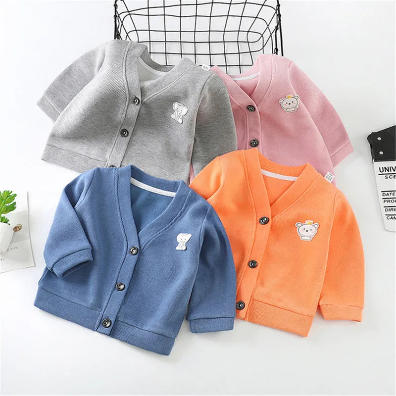 Winter/Autumn Baby Girls Boys Cardigan Sweater Tops Solid