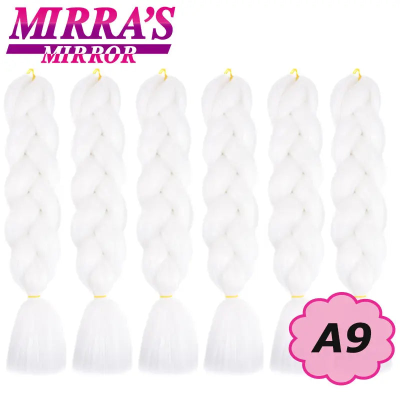 Synthetic Jumbo Braids Hair Omber Braiding Hair Extensions for Women Yaki Texture Black Blue Fake Hair Mirra’s Mirror