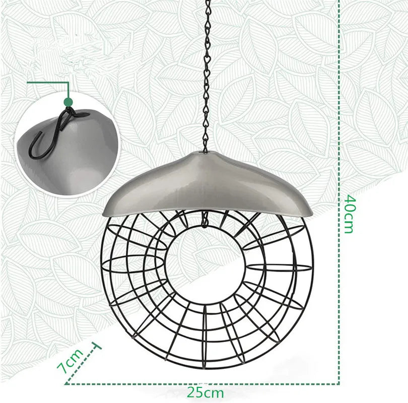 Bird Feeder Feed Station Hanging Garden Plastic Birds