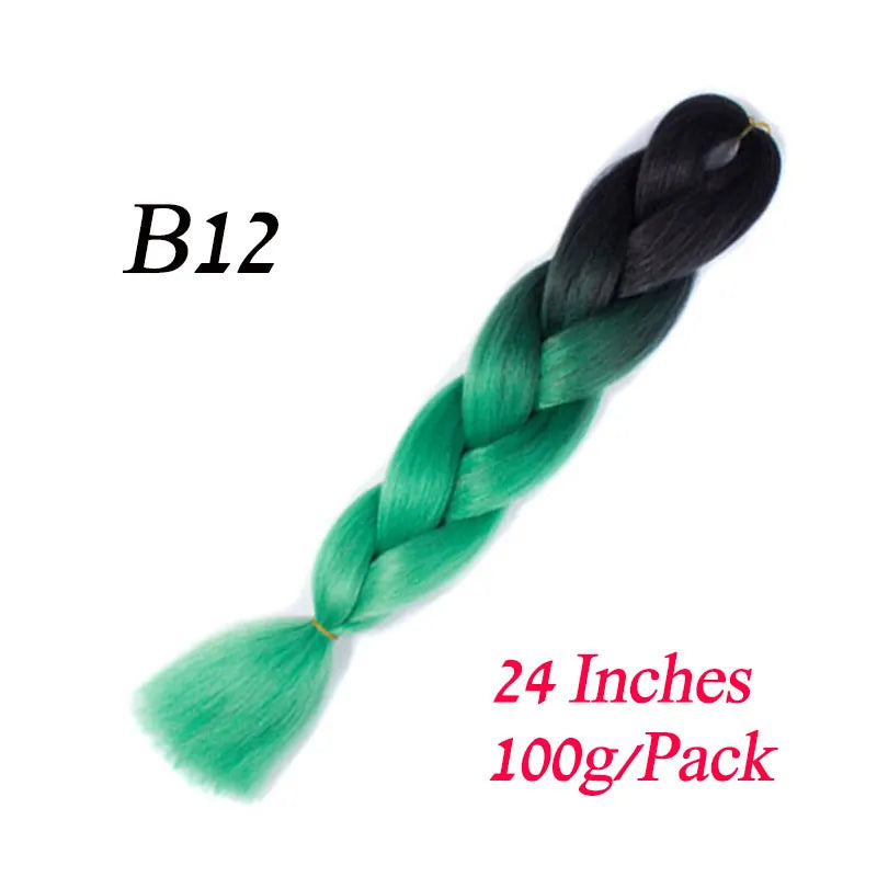Synthetic Jumbo Braiding Hair Extension 24 " Heat