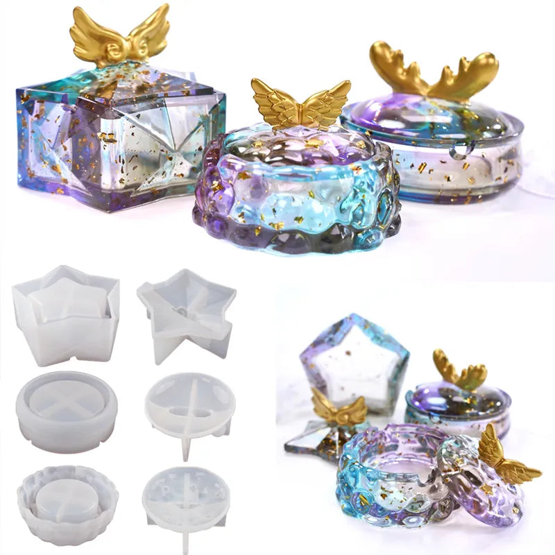 DIY Clouds Stars Ashtray Crystal Epoxy Resin Mold
