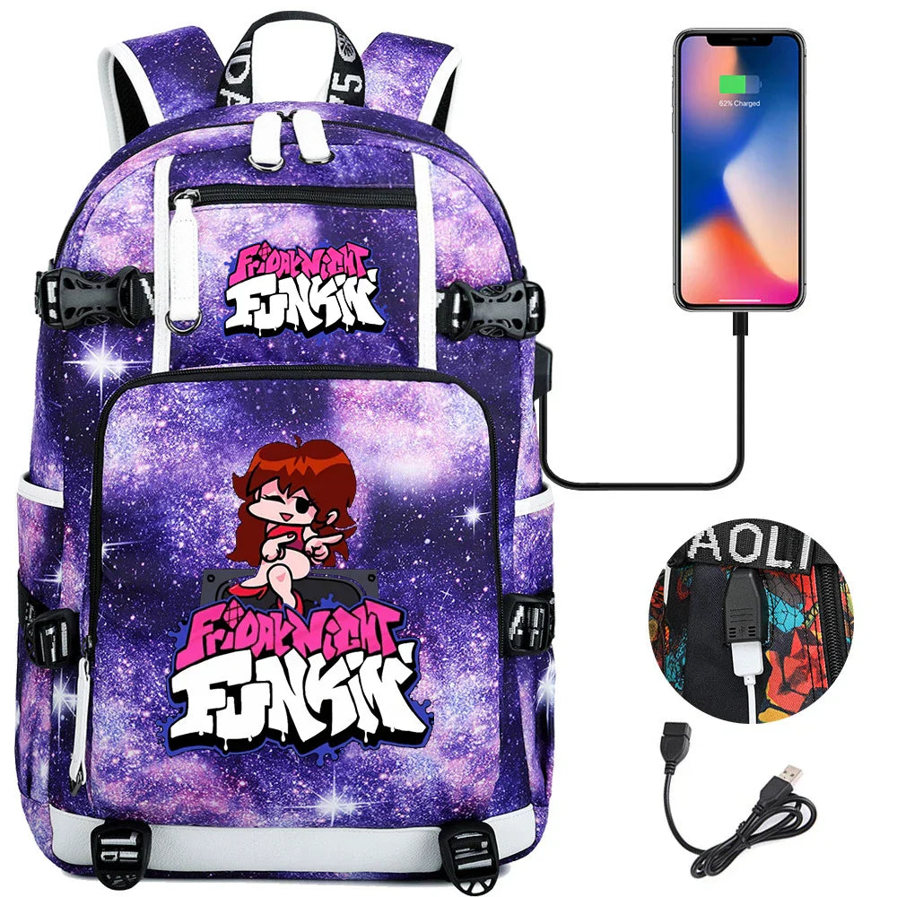 Friday Night Funkin Backpacks For School Multifunction USB