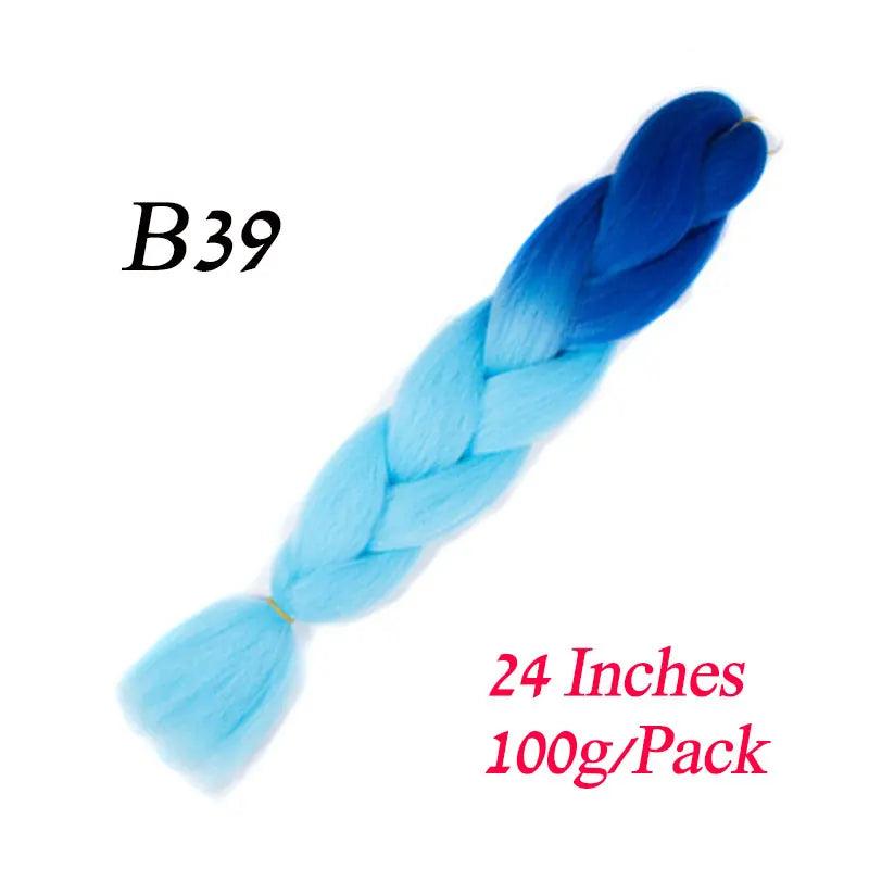 Synthetic Jumbo Braiding Hair Extension 24 " Heat
