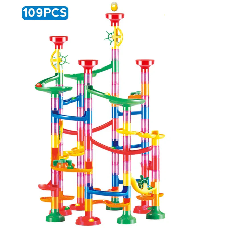 Marble Run Race Track Building Blocks Kids 3D
