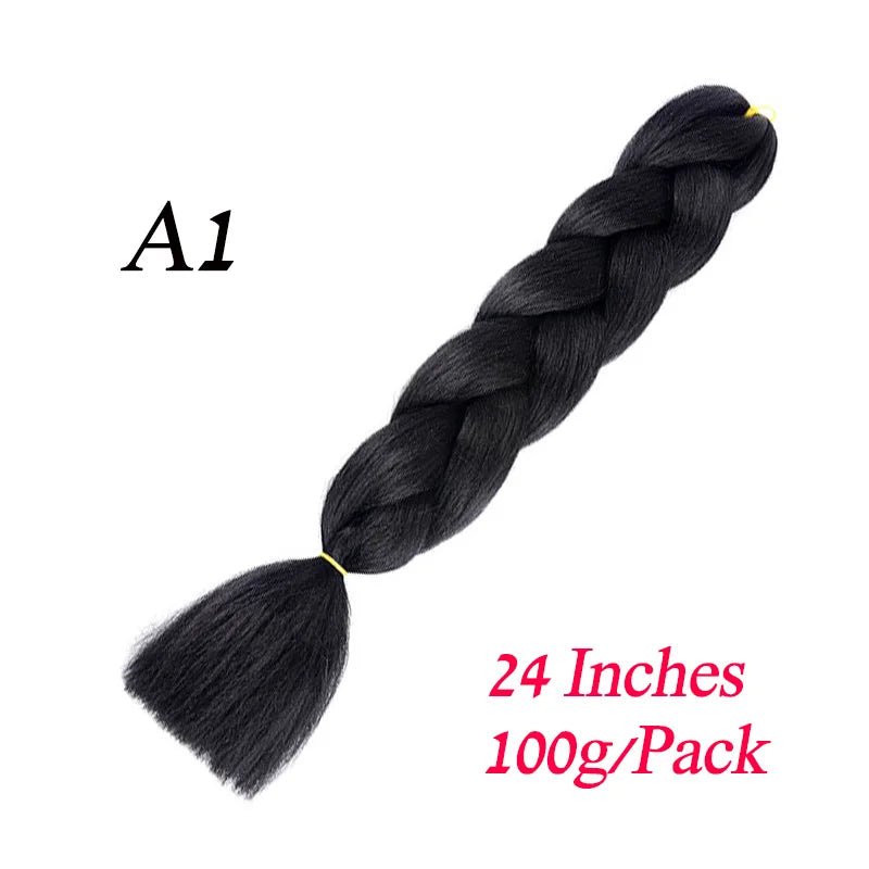 Synthetic Jumbo Braiding Hair Extension 24 " Heat