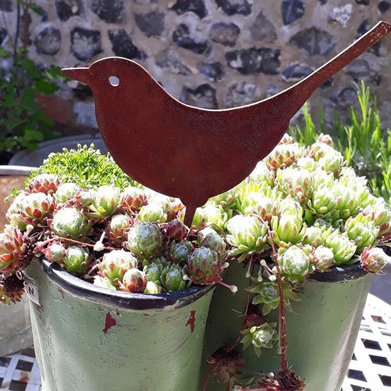 Sparrow Robin Garden Birds Outdoors Garden Decoration Rusty