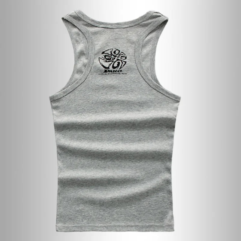 Tank Tops Men Cotton Running Vest Fitness Cool
